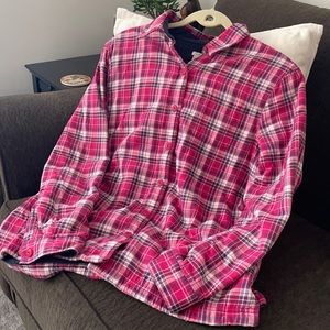 L.L Bean Fleece Lined Plaid Shacket